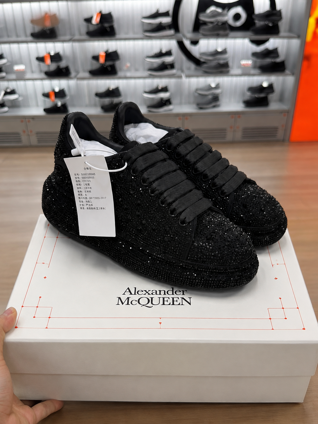 👑 Alexander McQueen Diamantados - ORIGINAL + 2 Pares de medias GRATIS ✨
